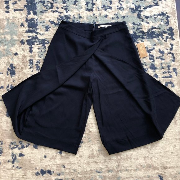 Rachel Rachel Roy Wrap Detail Gaucho Navy Pants - Picture 3 of 6